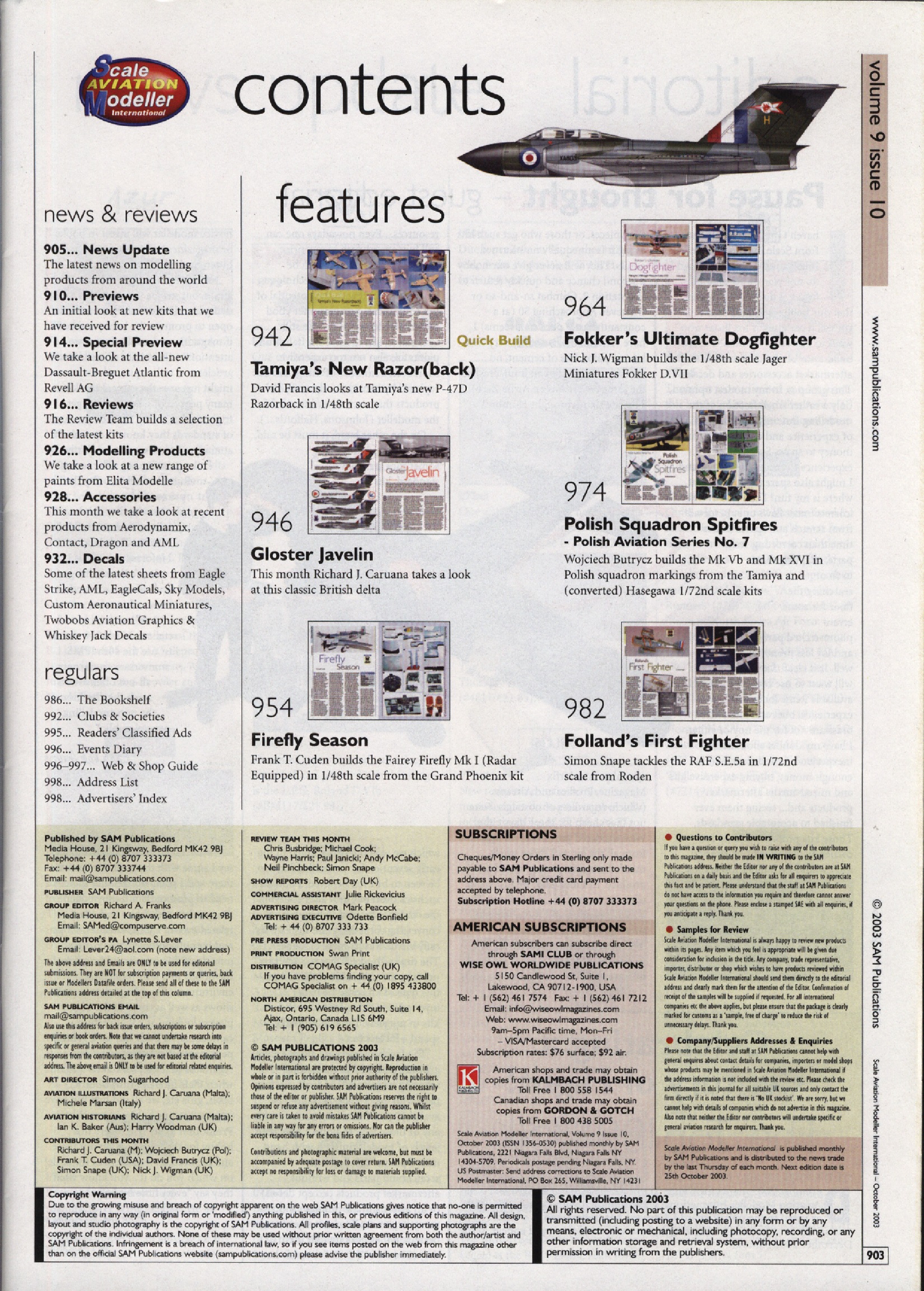 Scale Aviation Modeller International 2003-10